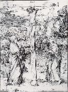 Albrecht Durer, Christ on the Cross between the Virgin and St.John